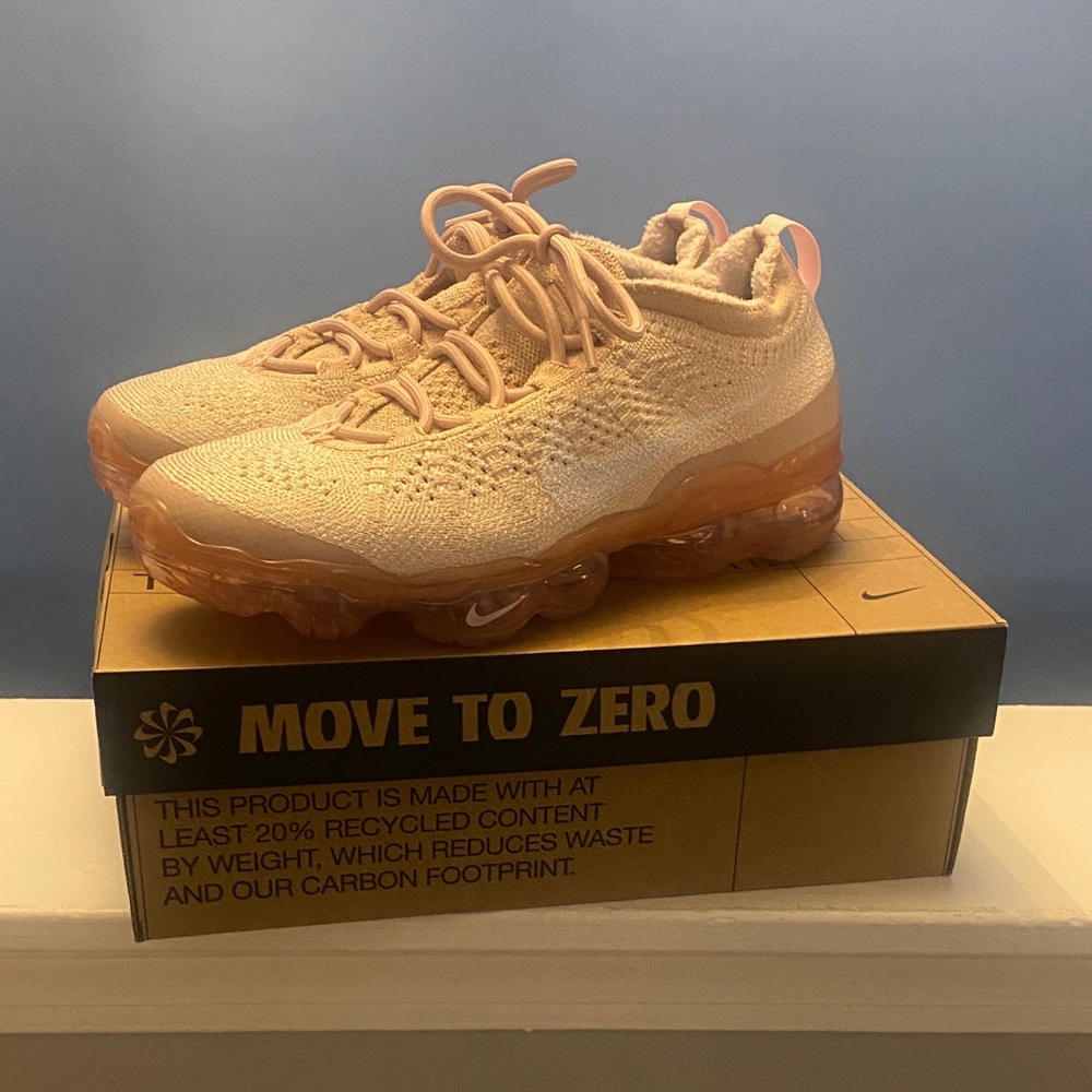 Nike Light Tan Air VaporMax Flyknit Shoes